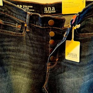 NEW. A.n.a. A new approach high-rise flare jeans.
